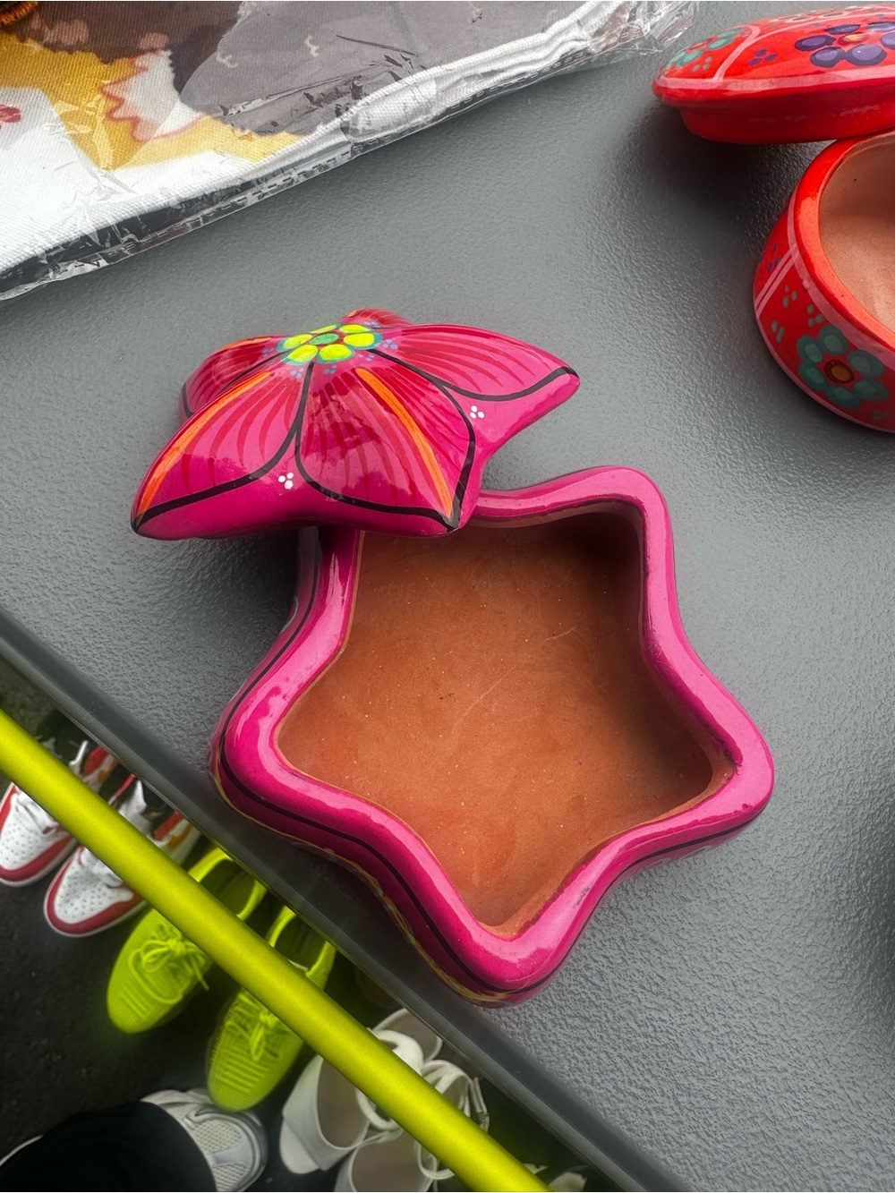 Pink Hand-Painted Star Trinket Box
